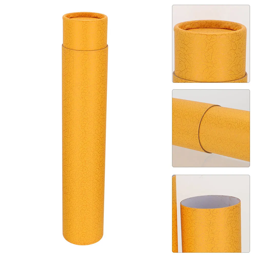

2Pcs Calligraphy Scroll Box Thickened Storage Solution for Painting Scrolls Elegant Packaging Container