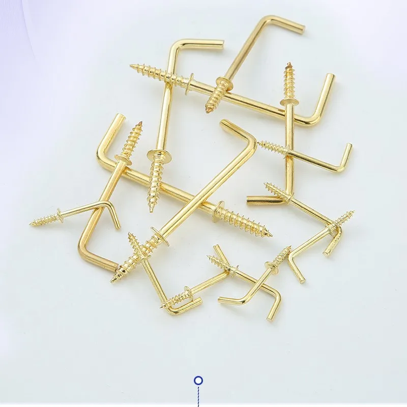 7mm-32mm Iron L Shape Hooks Right Angle Screws 7 Style Hanger Alloy Frame Sheep Eyes DIY Jewelry Making Hooks Hanging 20pcs