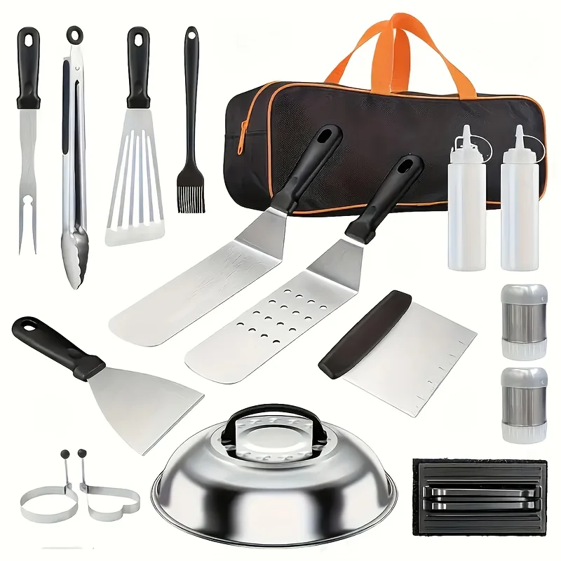 Meat Thermometer Camp - US41/34/17-teiliges Grillset, Grillzubehör, Teppanyaki, Fleischpresse, Fleischthermometer,