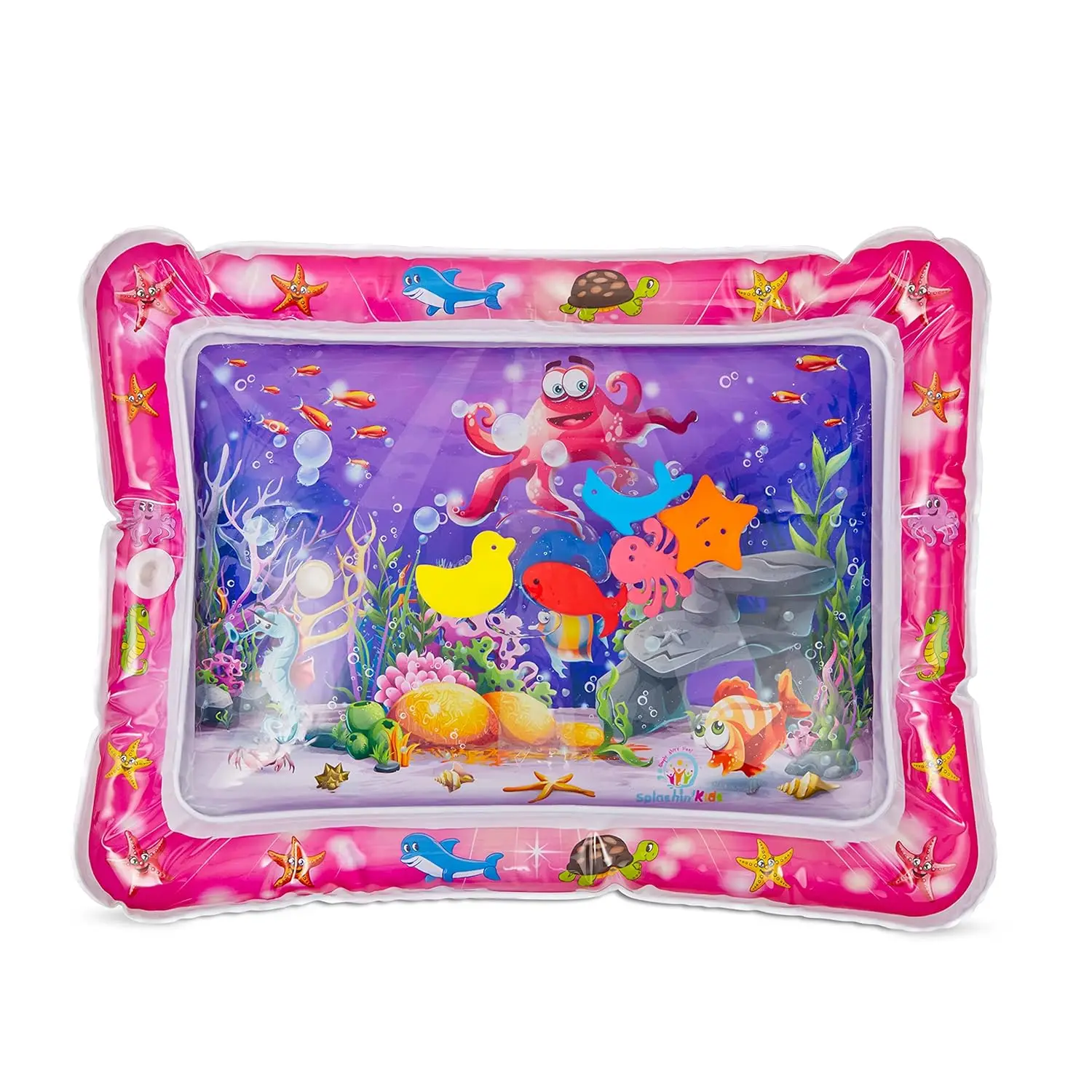 

Tummy Time Water Mat - Pink, Large 26x20in, Baby Sensory Playmat