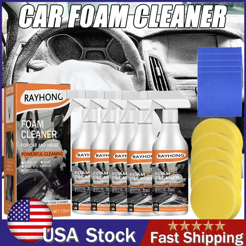 Car Interior Foam Cleaner Multifunction Leather Cleaning Auto Home Strong Decontamination Ceiling Seat Clean Car Maintenance