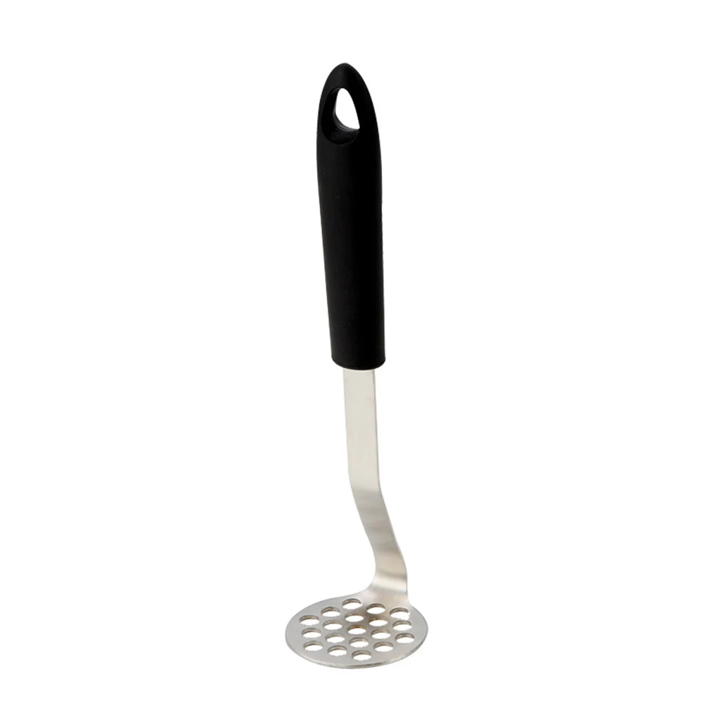 

1pc Stainless Steel Presser Heat Resistant Silicone Handle Manual Masher Hollow Design Anti Scald Home Kitchen Tool Vegetable