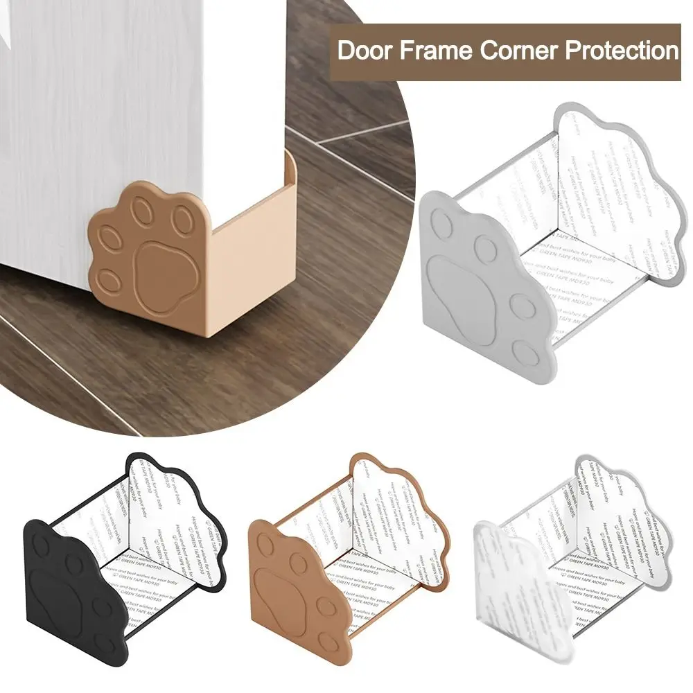 4pcs Silicone Door Frame Corner Protection Elastic Soft Cabinet Corner Protection Cover Anti-collision Sharp Corner Protective C
