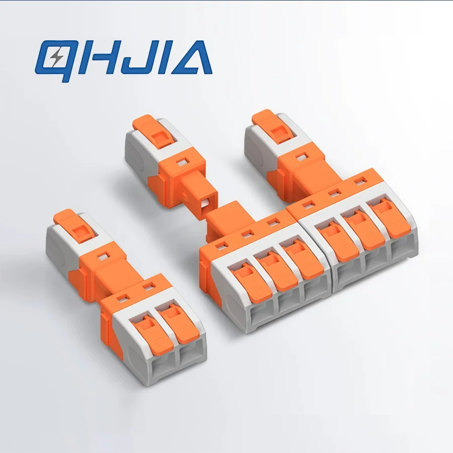 Quick Plug-in Splicable Wire Connector, Copper Core Fast Docking Terminal, Electrical Wire Splitter for LED Lighting Home DIY