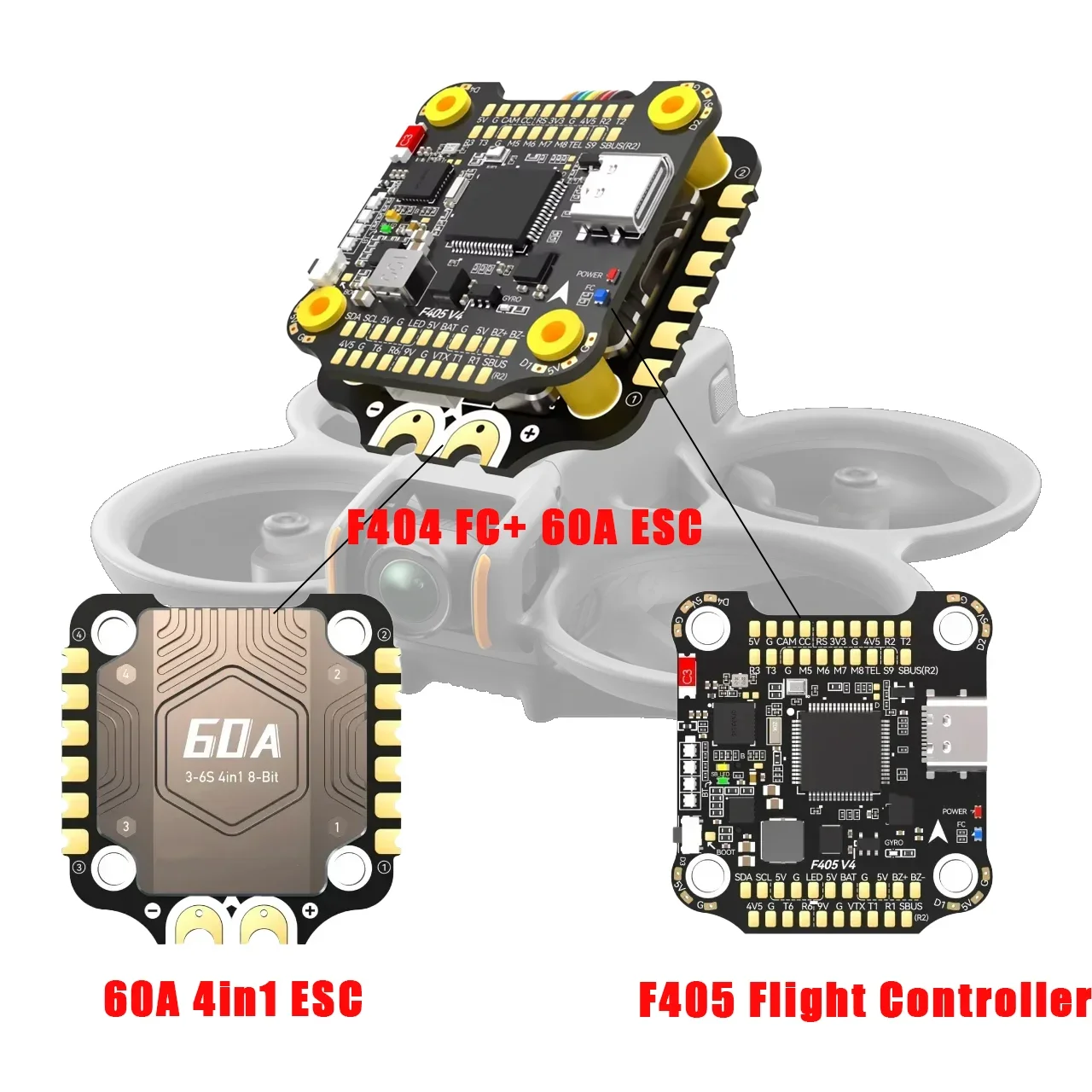 SpeedyBee F405 V4 Stack + BLS 55A 4-in-1 ESC - 30x30mm FC with Bluetooth, iNAV/Betaflight, 3-6S for 5-8 Inch FPV Drone