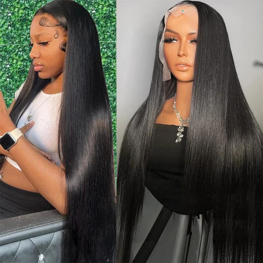 30inch Straight 13x4 Lace Front Human Hair Wig 13x6 HD Lace Frontal Wigs Bone Straight For Women Brazilian Glueless Wigs