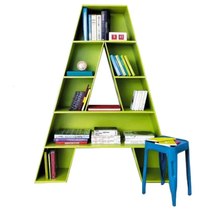 Children's Letter Number Iron Bookcase Display Assembly Book Shelf Prefabricated Monitor Wall 선반 Aesthetic Room Furniture AA image 4