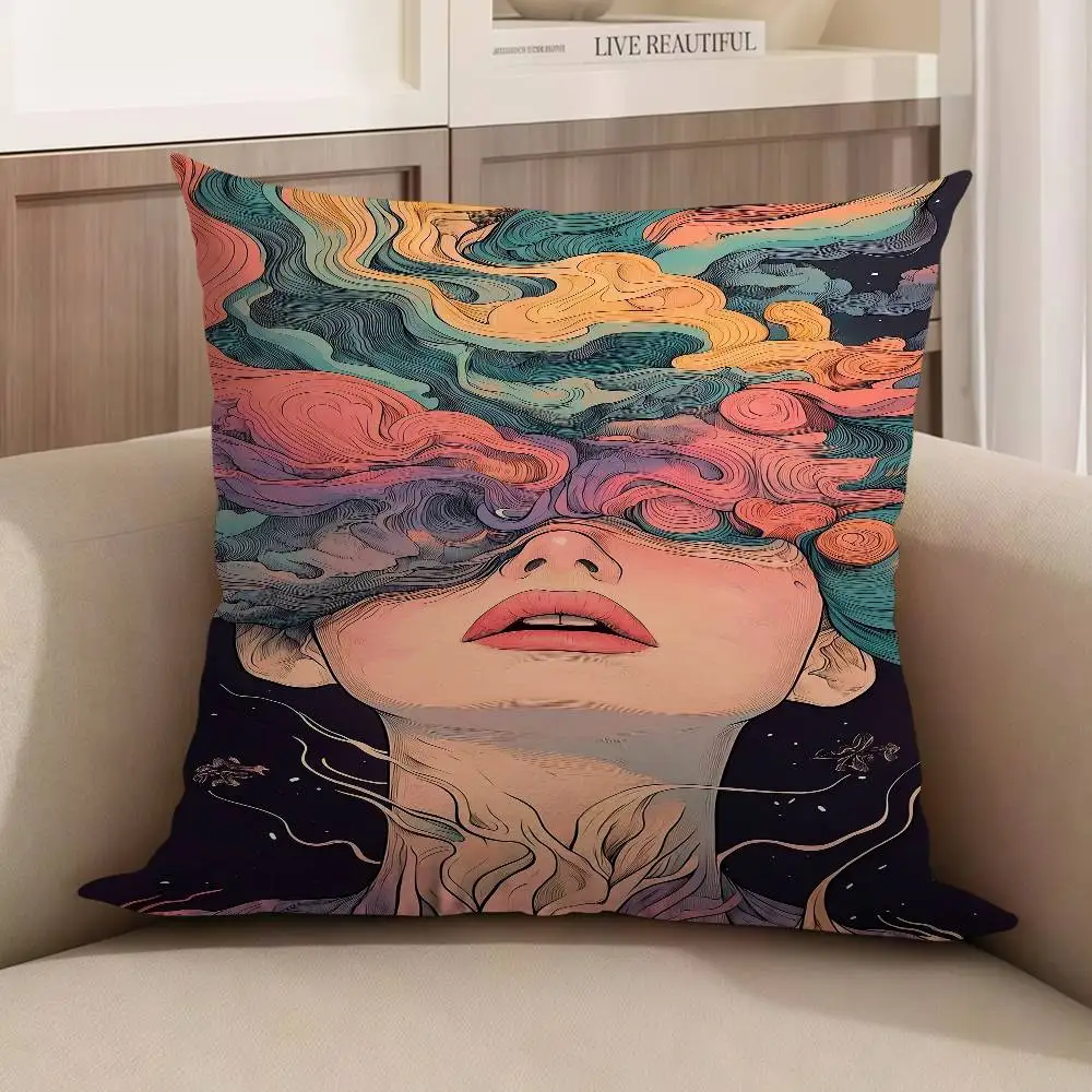 

Color Clouds Personalized Pillow Cover Kids Bedroom Wild Party Decor Pillowcase Kid Birthday Shower Gift