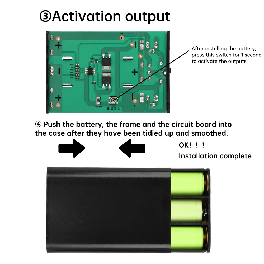 DC12V 3x18650 Pojemnik na baterie UPS DIY Power Bank Ładowarka Pasuje do telefonu komórkowego WiFi Router LED Light Akumulator