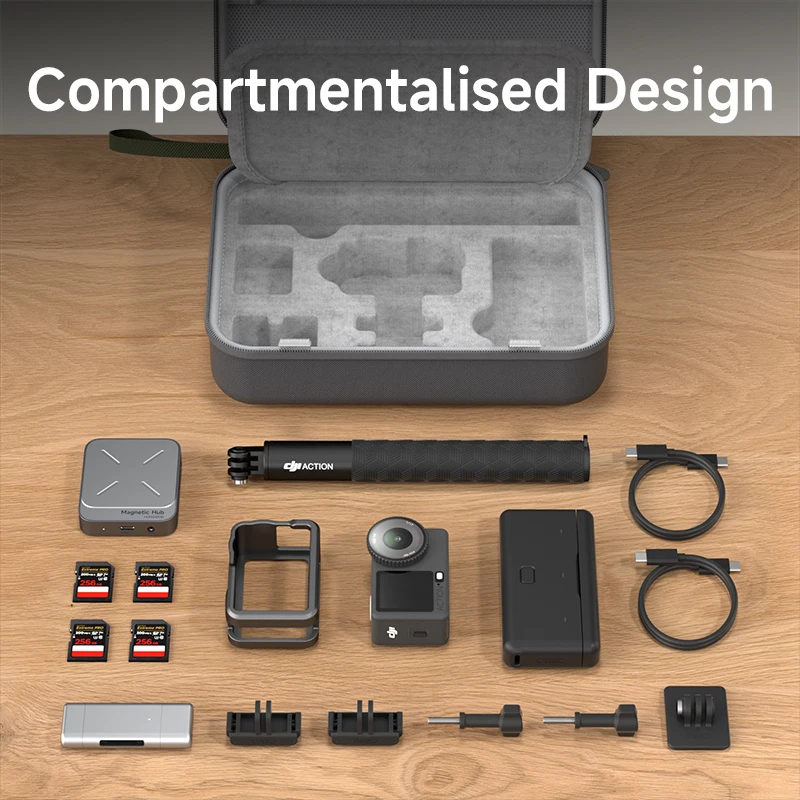 Torba transportowa Hagibis do kamery sportowej DJI Osmo Action 5 Pro/6/4/3, przenośna torba podróżna do przechowywania akcesoriów do zestawów Adventure Combo — zdjęcie produktu 2