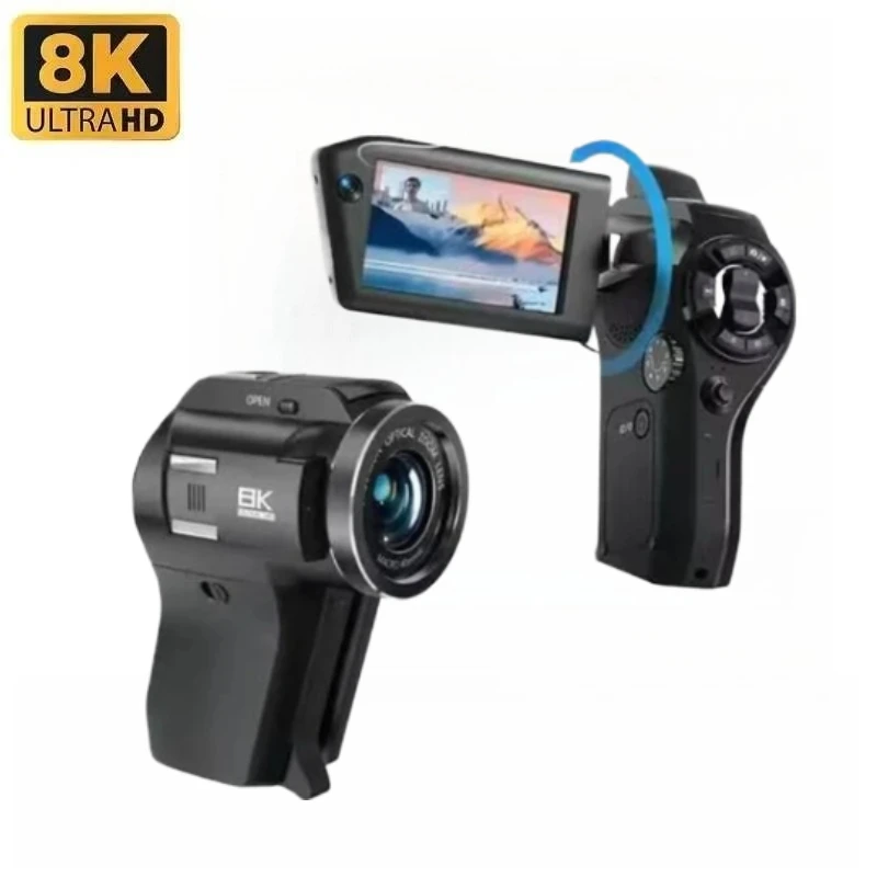 8K High-definition camera, 8x optical zoom, 40x digital zoom, WiFi transmission, 3-inch touch screen, professional-grade camera