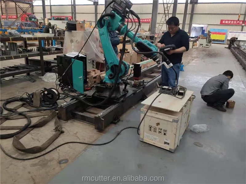 Fabricación de marcos de estructura de acero de alta precisión, robot de soldadura industrial dedicado, programación, enseñanza gratuita