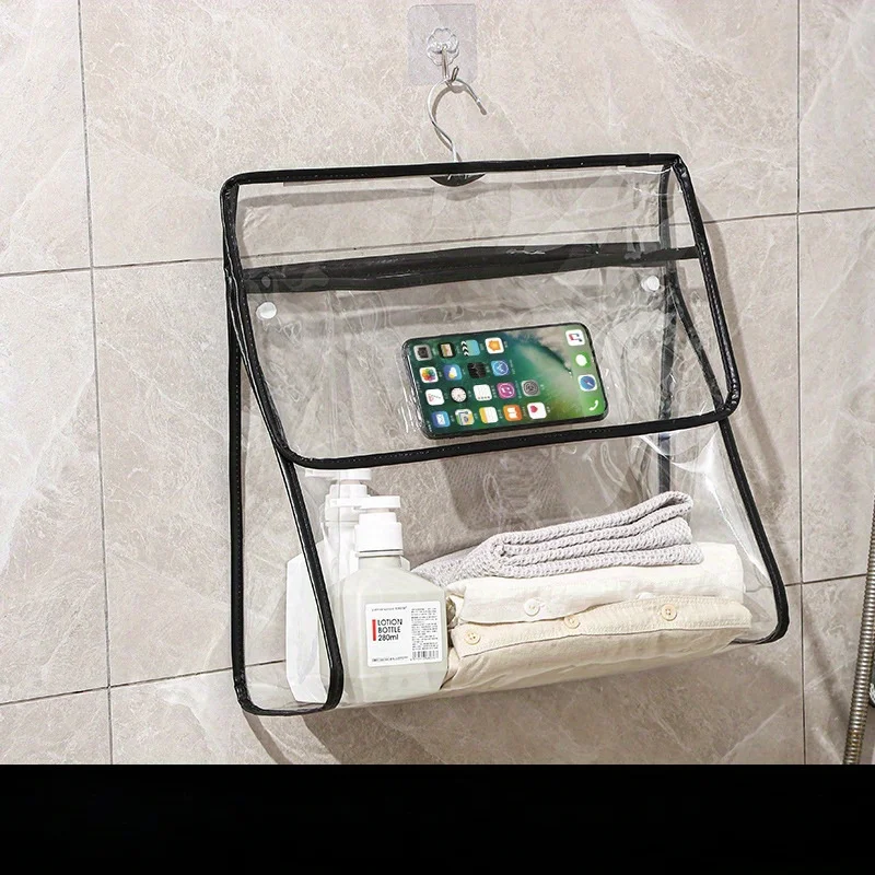 Wasserdichte Hängetasche für Badezimmer, Aufbewahrungsbeutel für nasse Kleidung, Wandmontierte Aufbewahrungstasche für Schlafsäle, Multifunktionale PVC-Tasche
