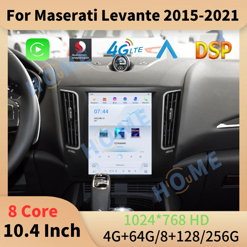 GPS Blue-tooth Car Multimedia Player Navigation Tesla For Maserati Levante 2015-2021 Qualcomm Android 11 CarPlay Auto Radio DSP