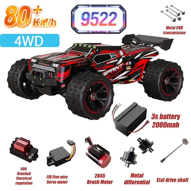 

Радиоуправляемая внедорожная машина 9255, высокоскоростная (80 км/ч), с LED-фарами, бесщеточным двигателем, полным приводом 4WD, масштаб 1/14, игрушка-монстр-трак