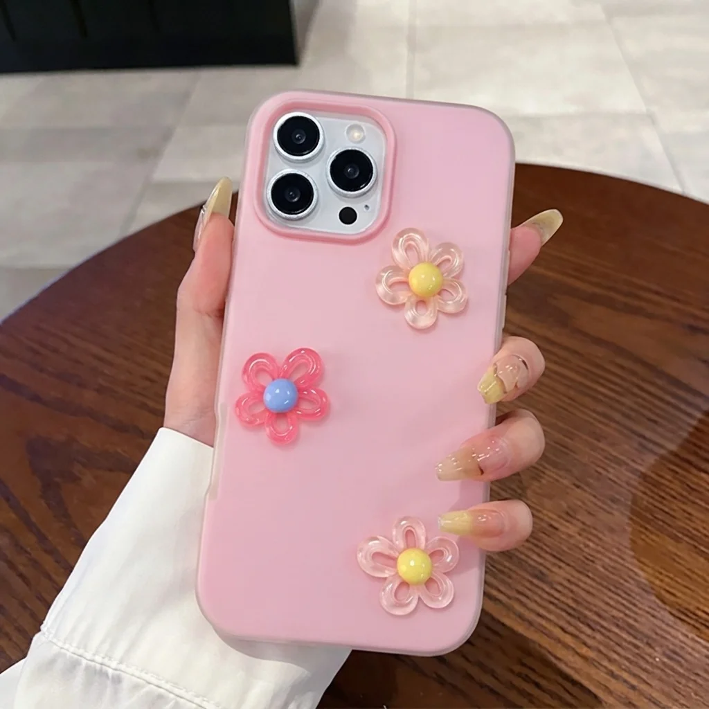 Bonbonfarbene 3D-DIY-Blumen-Lanyard-Handyhülle für Xiaomi 15T 14T Pro 17 Pro Max 15 Pro 11 Lite 5G Stoßfeste TPU Weiche Hülle – Detail 1