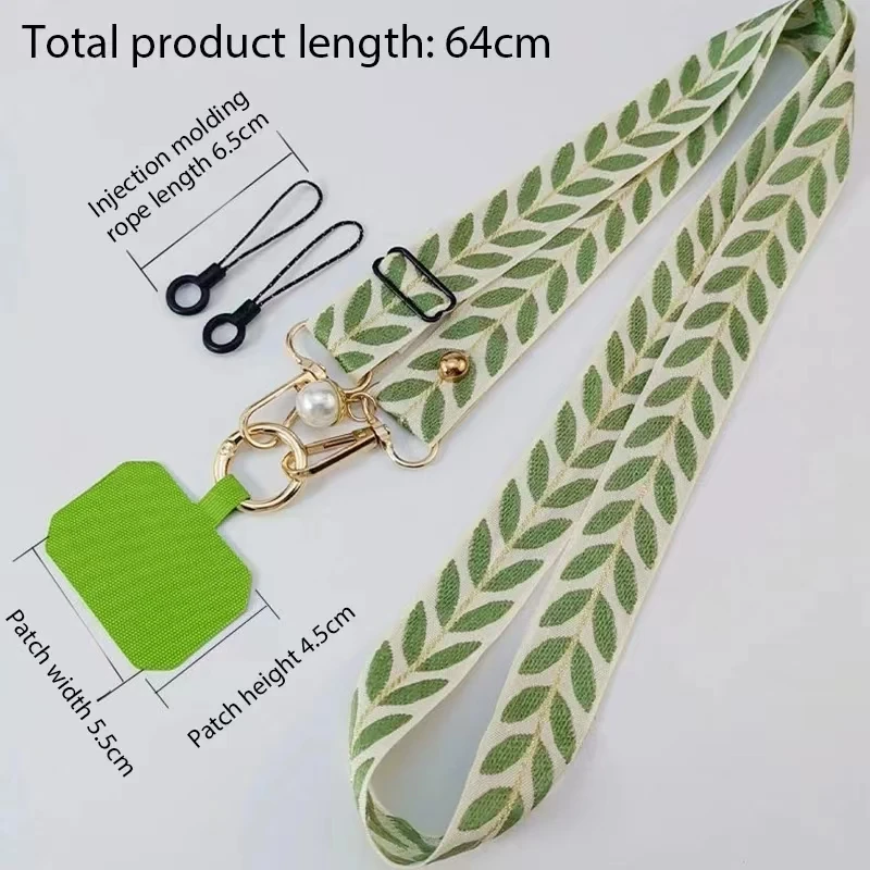 قابل للتعديل طويل الهاتف المحمول الحبل Crossbody بطاقة الرقبة الحبل كليب شنق الحبل اللؤلؤ حلي معلقة سحر مكافحة خسر الحبل