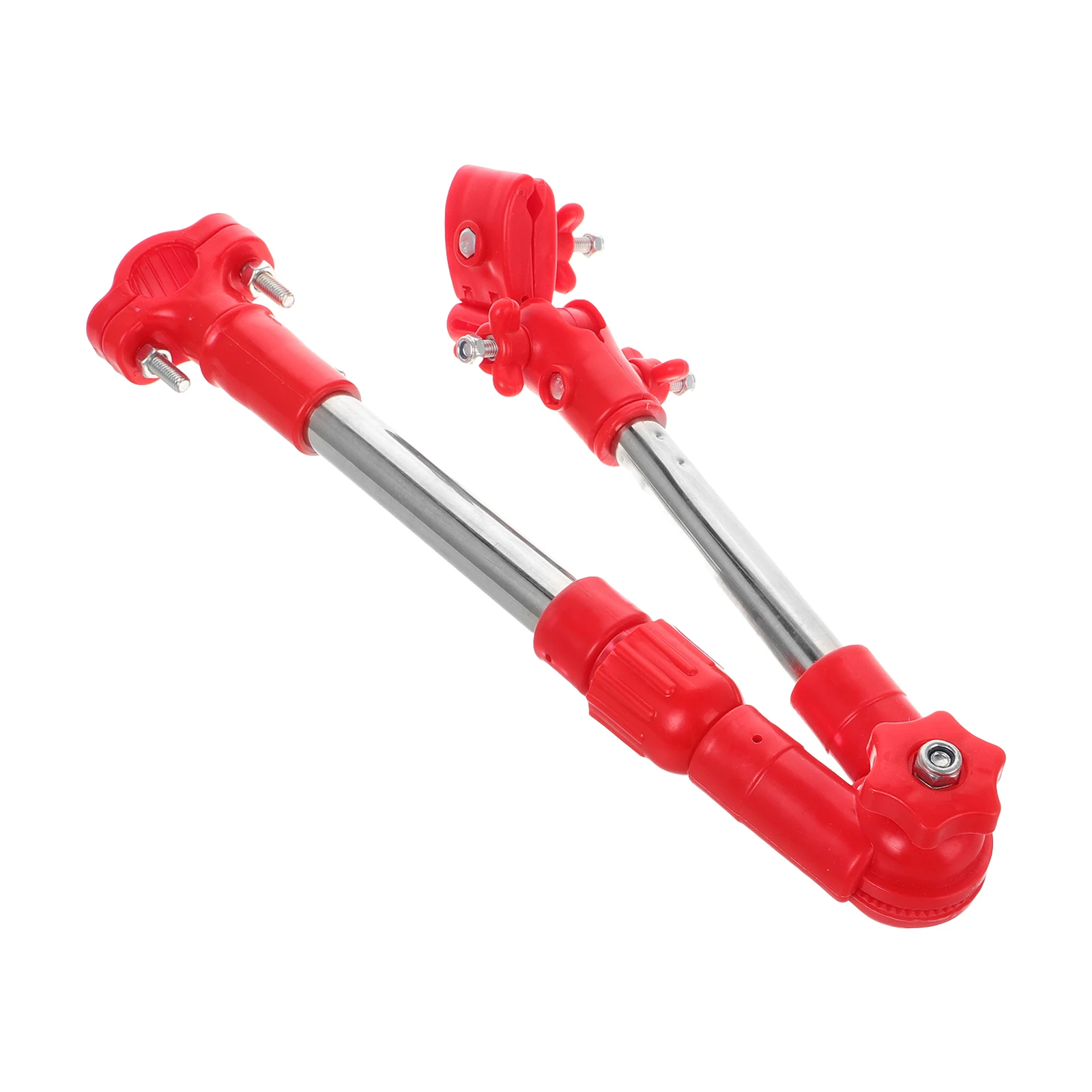 

3 Section Umbrella Stand Foldable Bike Holder Red Adjustable Mount Clamps ABS Material Suitable Bicycle Electric Car Cart