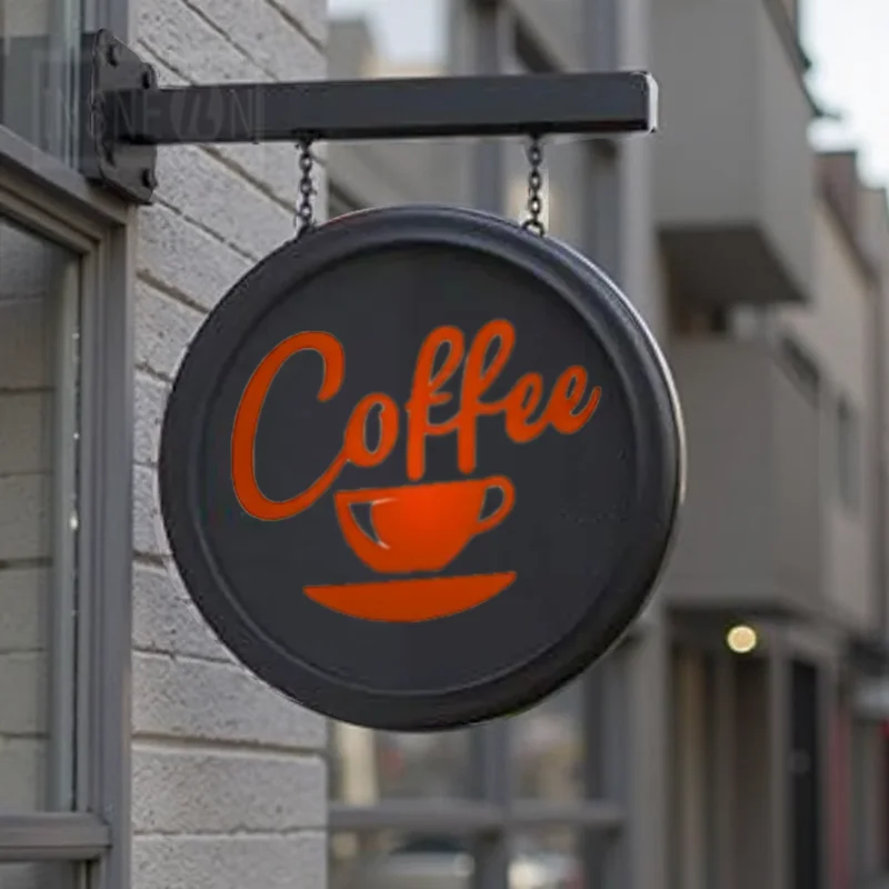 Aangepaste Glow Lightbox Business Sign Premium Logo Display Storefront Signs Dubbelzijdige LED Light Box Verlichte bewegwijzering