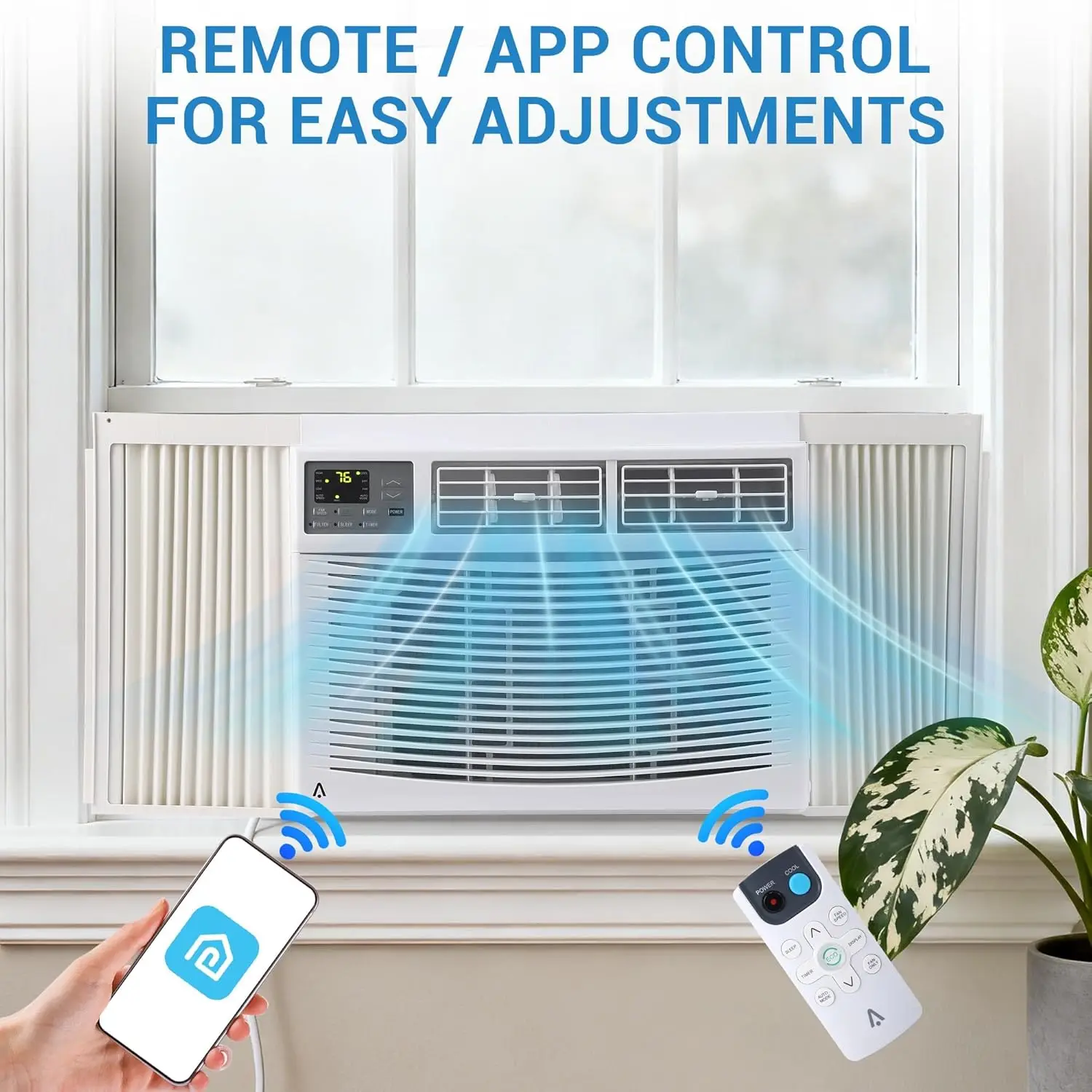 

Garvee 12000 BTU Window Air Conditioner with LED Digital Display, Quiet 3-Speed AC Unit with Auto Restart & Remote for Rooms Up to 550 Sq. ft