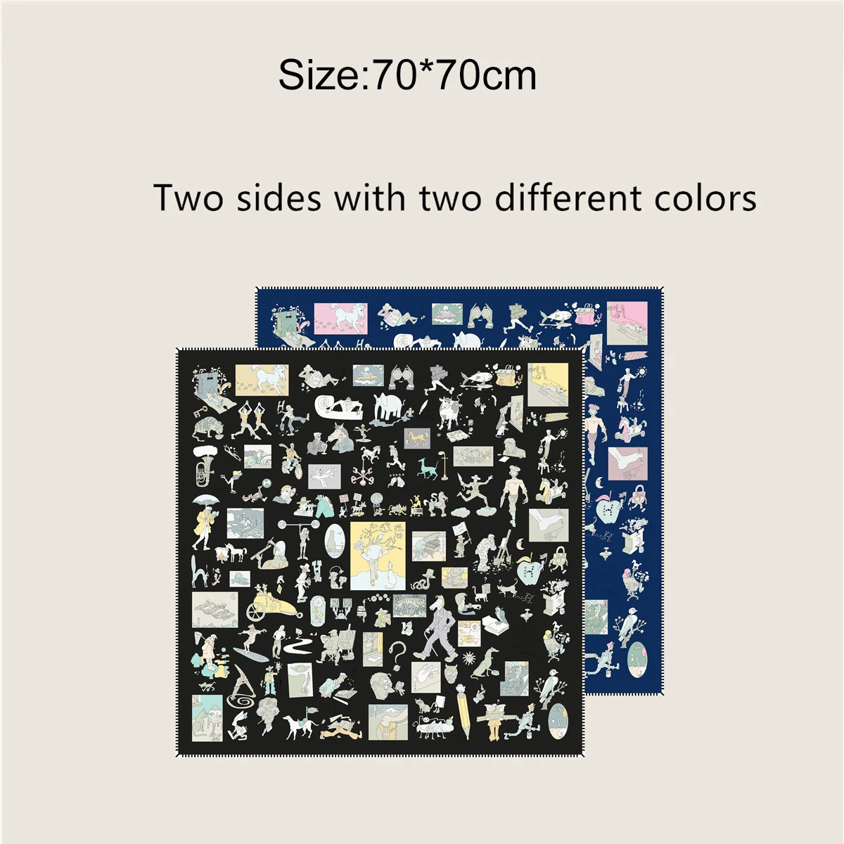 

Шарф с двусторонним принтом, женские квадратные банданы, шелковые саржевые шарфы, скрученные вручную края, женские головные платки, рождественский подарок для мамы