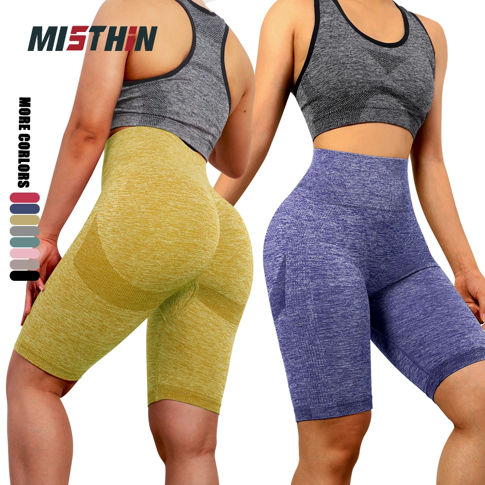 

MISTHIN Cycling Shorts Women's Clothing With Free Shipping Sports Running Panties Black Large Size Seamless High Waist Legging