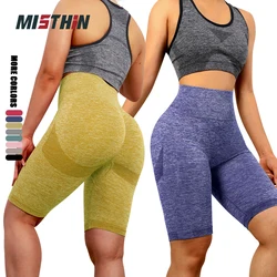 Pantaloncini da ciclismo MISTHIN abbigliamento da donna con mutandine da corsa sportive di spedizione gratuita leggings neri a vita alta senza cuciture di grandi dimensioni