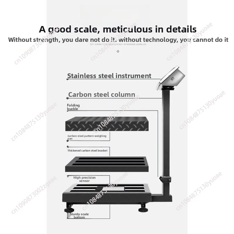Folding Electronic Scale 150kg Stainless Steel Electronic Digital Bench For Luggage Shipping Postal Commercial