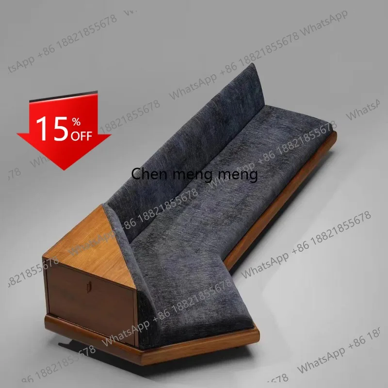 

E153 Nordic creative special-shaped hotel, B&B club side table, solid wood multi-seat sofa, soft decoration and light luxury