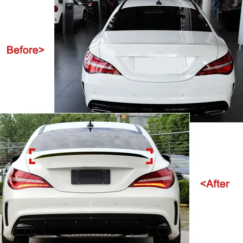 For Mercedes Benz CLA Class W117 C117 CLA45 AMG Sedan 4-Door 2013-2019 Rear Trunk Spoiler Wing Lip Body Kits Tuning Accessories