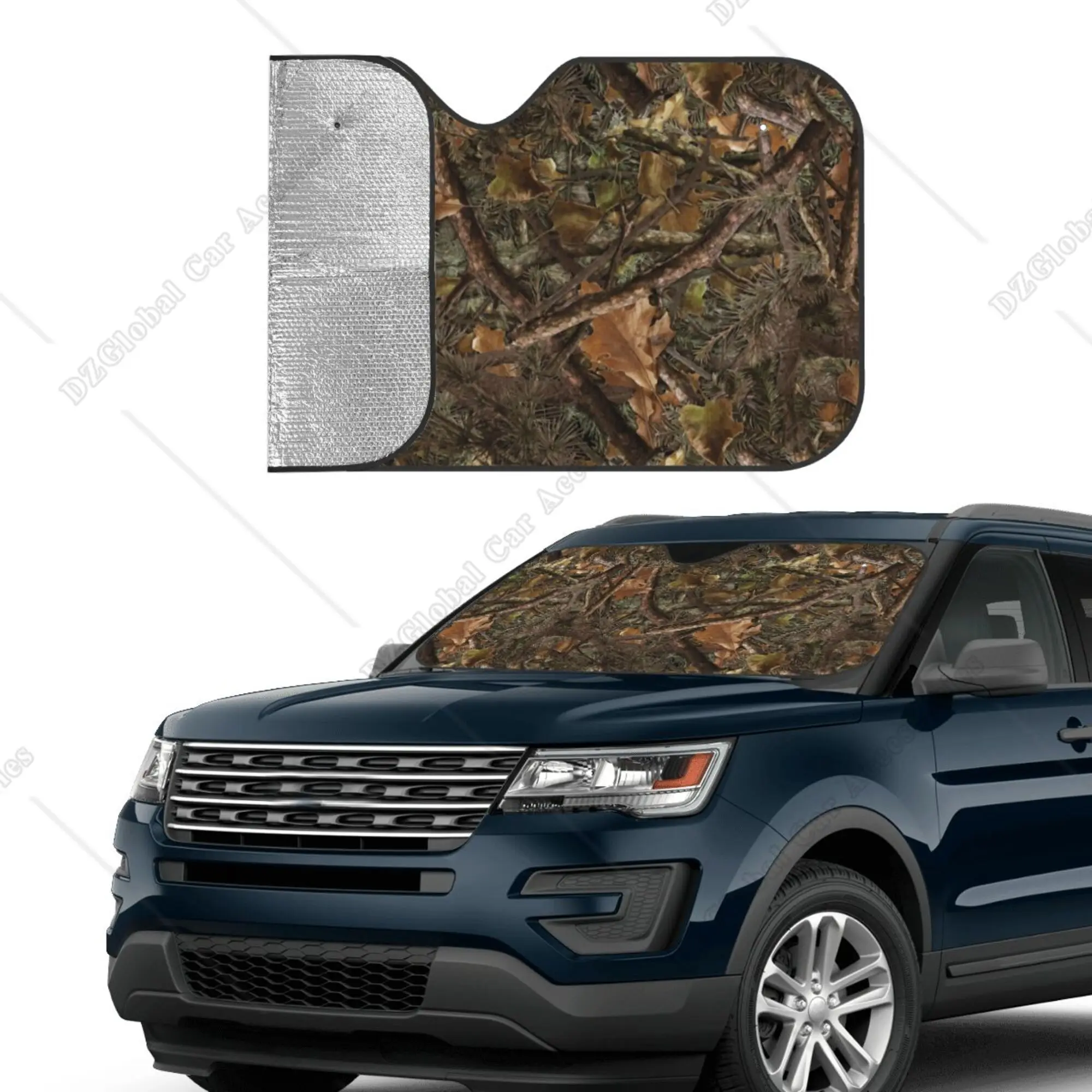 Camouflage Hunting Car Windshield Sunshade Front Window Sun Visor Protector Foldable Shield Cover for Truck SUV