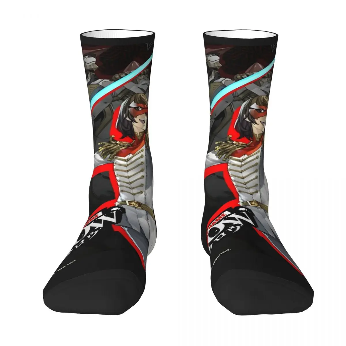 Persona 5 Goro Akechi Socks Spring Stockings Vintage Men Breathable Socks Printed Cycling Anti Skid Socks