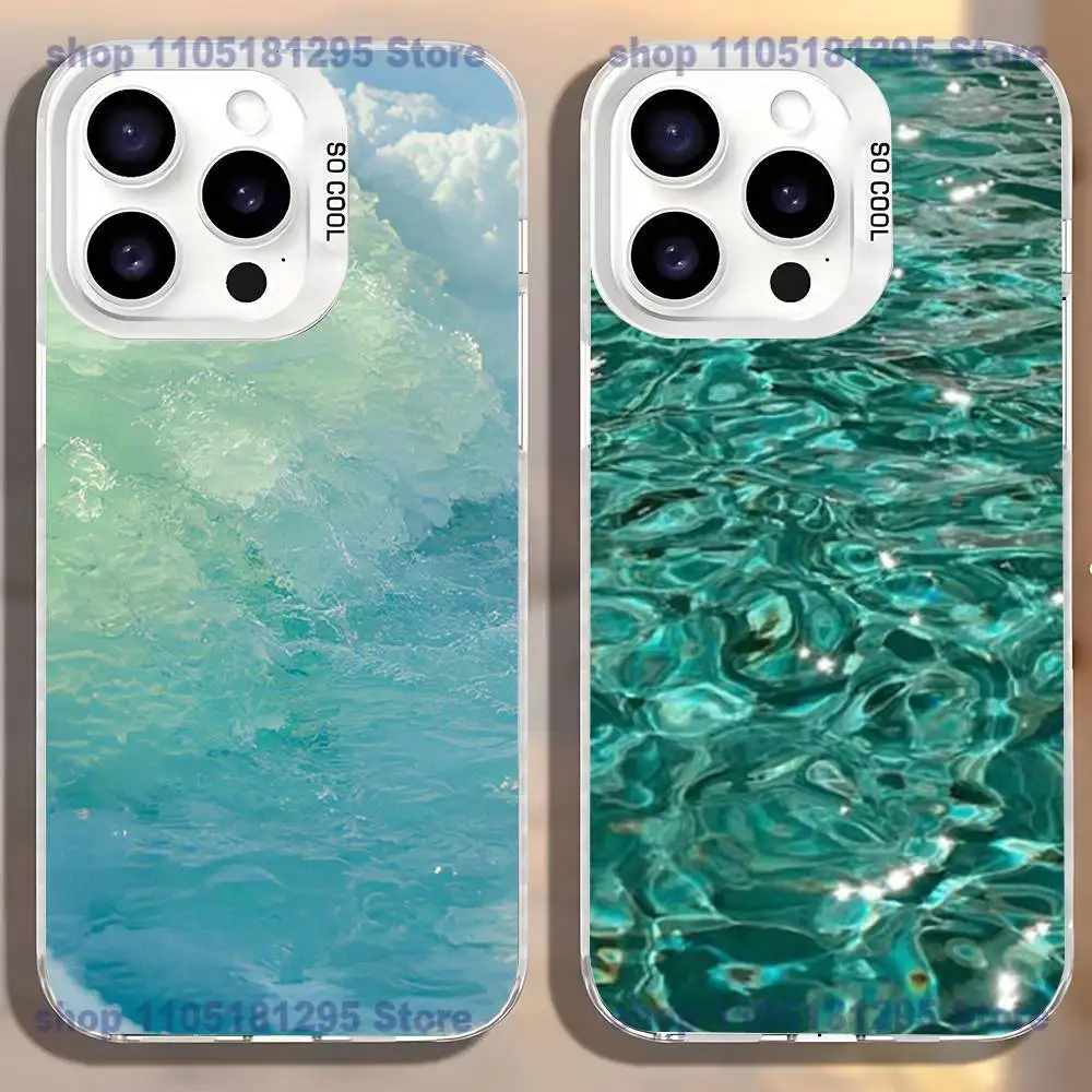 

Water Ripple lake surface surface Phone Case For iPhone17,16,15,14,13,12,11,Mini,Pro,SE,MAX,plus,White Matte Shockproof Cover