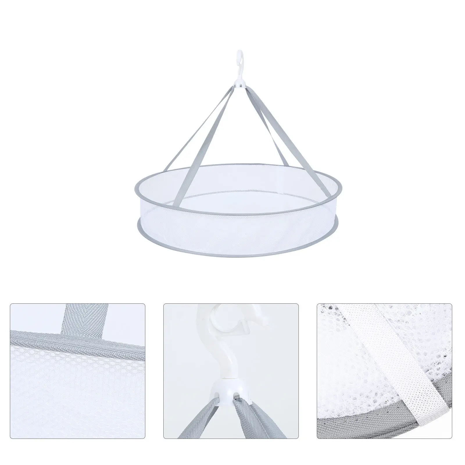

Laundry Hanging Dryer with Hole Structure Time Saving Drying Clothes Basket Lightweight Strong Polyester Material Compact