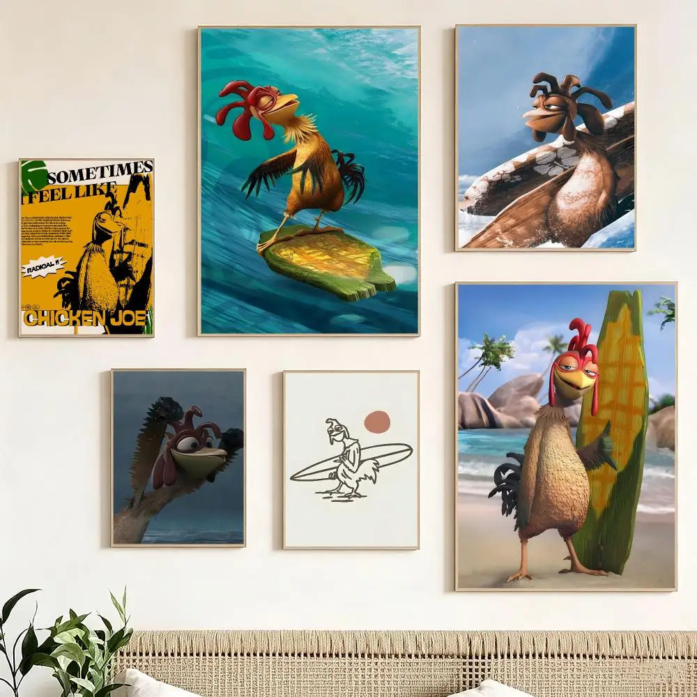Cartoon Character Chicken Joe Poster impermeable para el hogar sala de estar dormitorio bar decoracion estetica