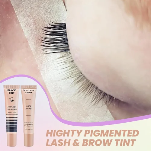 Imagen 2 del producto Kit de levantamiento de pestañas PERMANIA y negro, Kit de laminación de cejas con diseño de tubo completo, herramienta de coloración y rizado instantáneo de grado de salón para uso doméstico