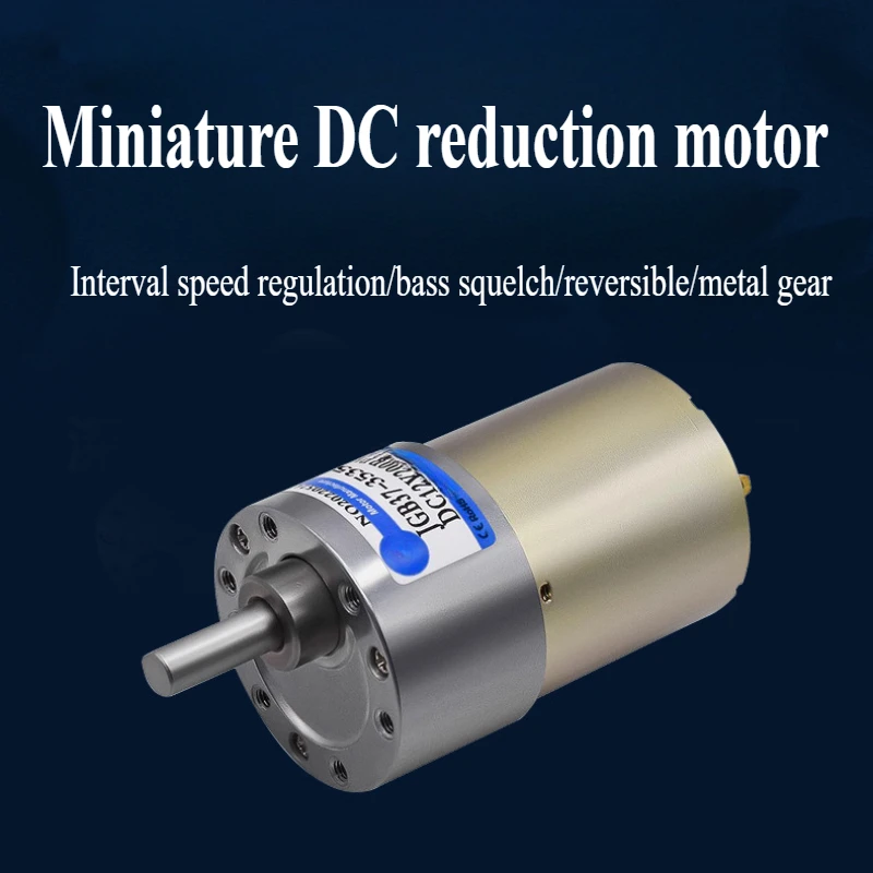37-3535 miniatuur DC motor 12v24v960rpm interval snelheidsregeling langzame metalen tandwiel vertraging bas mute omkeerbare kleine motor