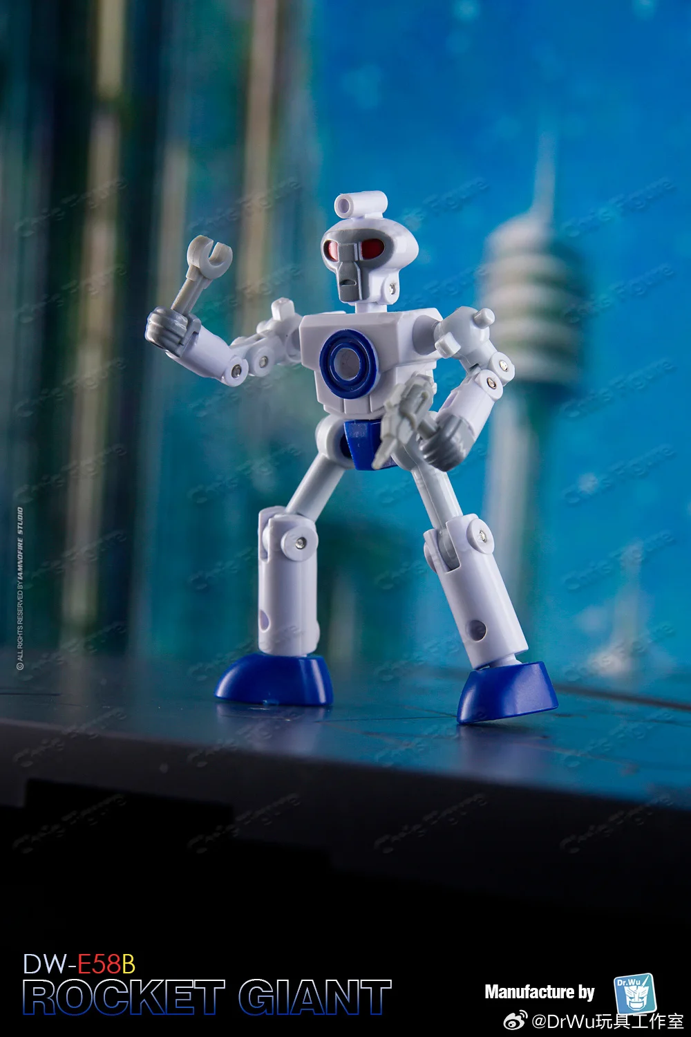 В наличии: Трансформируемая игрушка Dr. Wu DW-E58B DWE58B Rocket Giant Omega SP Blue Limited Edition, коллекционная фигурка, подарок