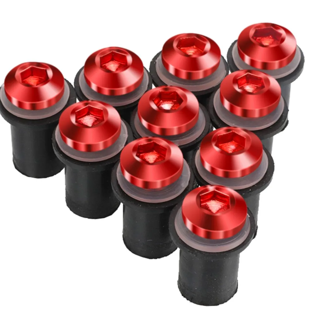 

5MM 10PCS Fairing Bolts For APRILIA DORSODURO 750 1200 CAPONORD1200 RSV4 Factory RS660 RS4 50 125 Windshield Screw Rubber Nuts