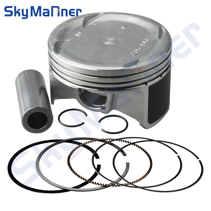 13101-ZY6-000 Piston SET (+0.5mm) for honda marine outboard BF115-BF150 ZY6 +0.50 pistion 13101ZY6000 4 kit