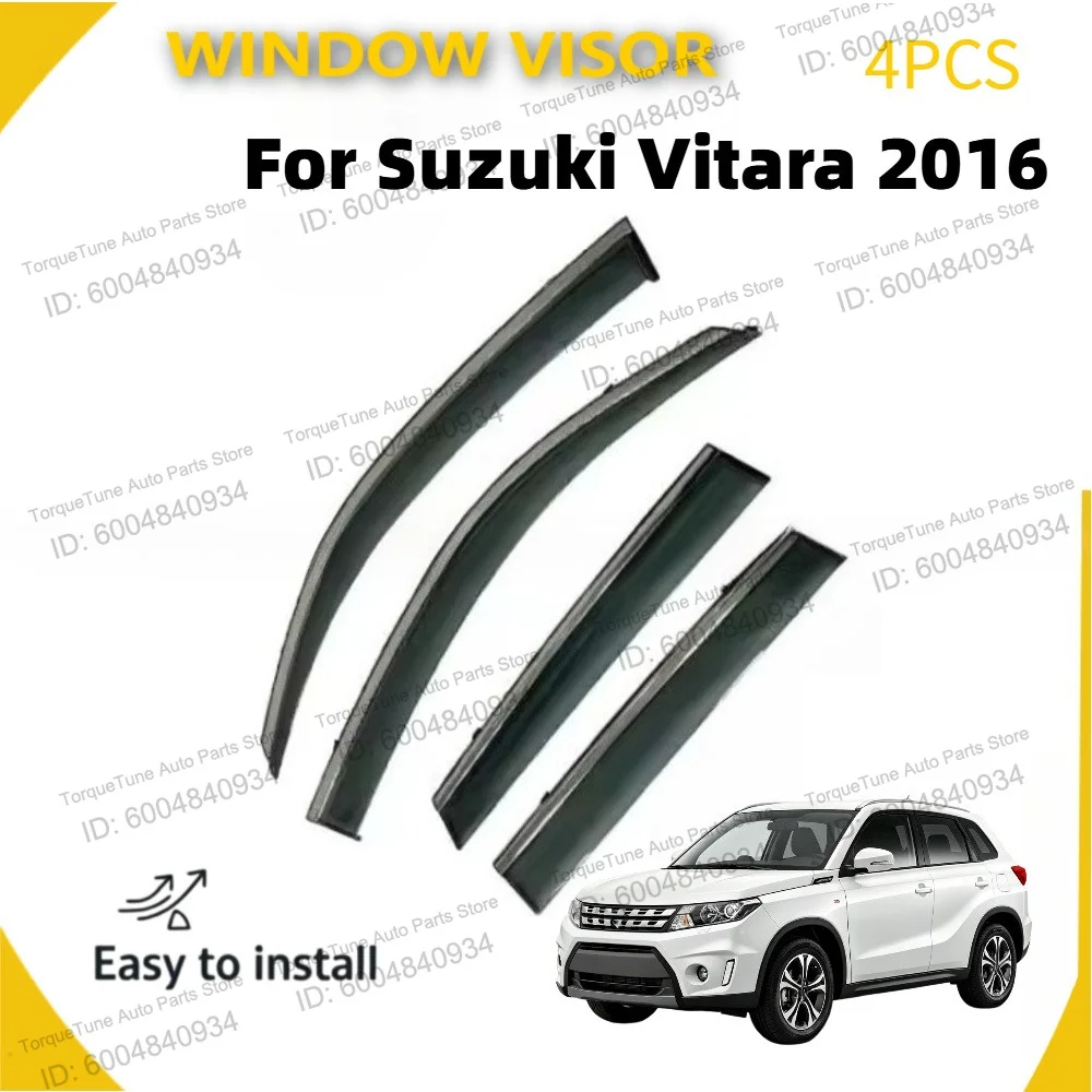

Premium Window Visors for Suzuki Vitara (2016) - Injection Mould PC with Stainless Steel Trim, Wind Deflectors, Sun Rain Guards