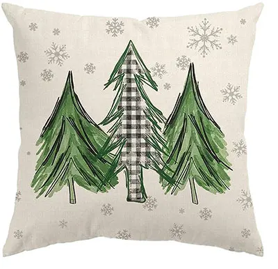 Christmas Pillowcase Farm Christmas Decorations Happy Tree Winter Holiday Decoration Home Sofa Cushion Cover 45x45 pillow case