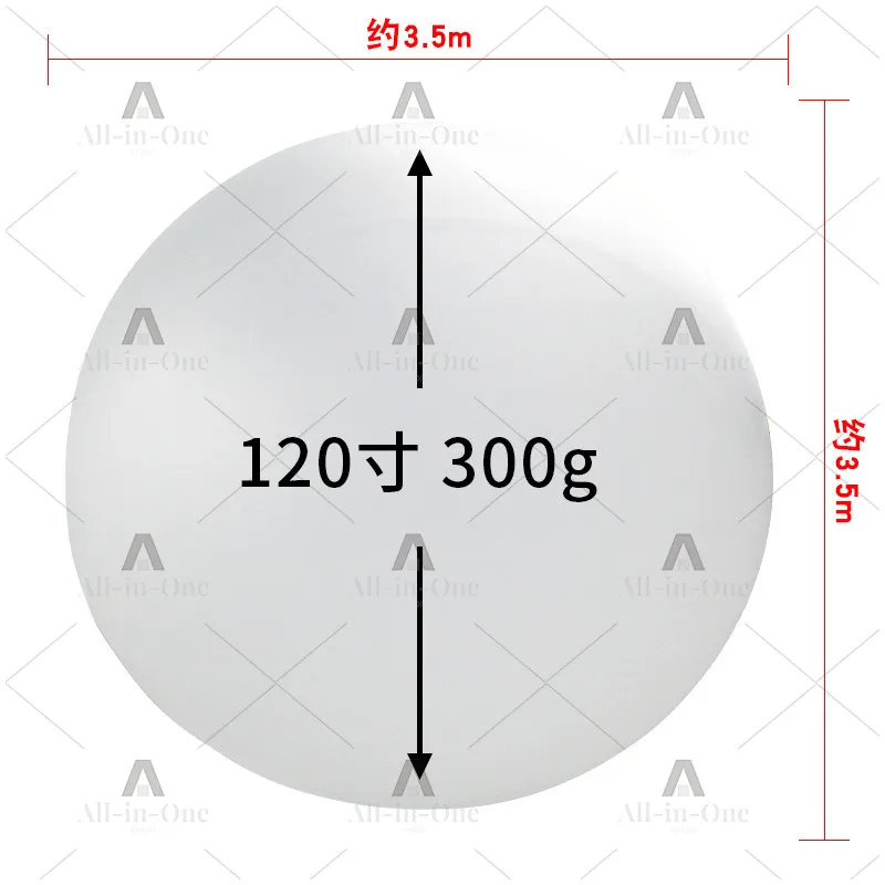 120 Inch 300g Giant White Weather Balloon 3-3.5m Inflatable Flying Balloon for Outdoor Event & Large Celebration