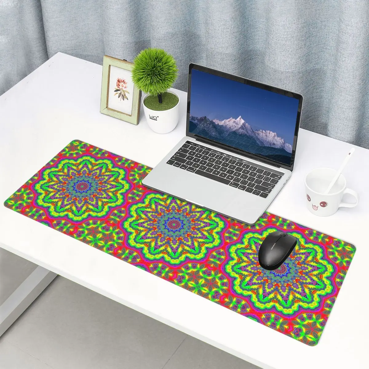 Large Mouse Pad Psychedelic Trippy Acid LSD Art Gamer PC Laptop Mats Keyboard Carpet Computer Gaming Office Accessories Desk Mat