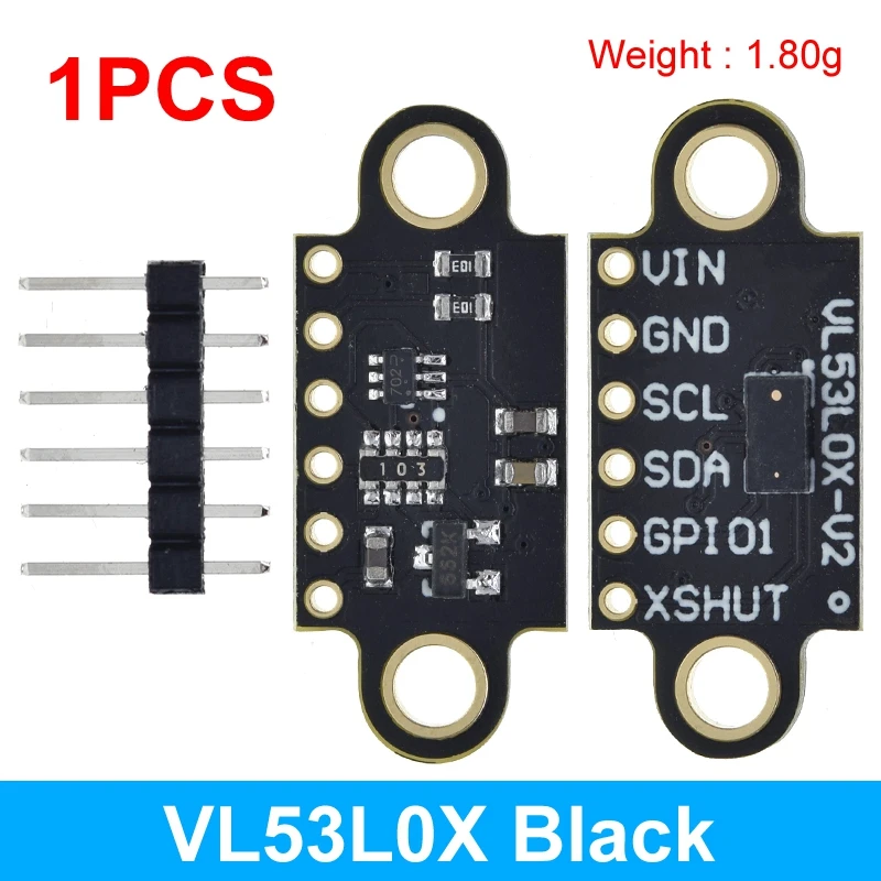 1/5 pces vl53l0x tempo de voo (tof) sensor de distância a laser