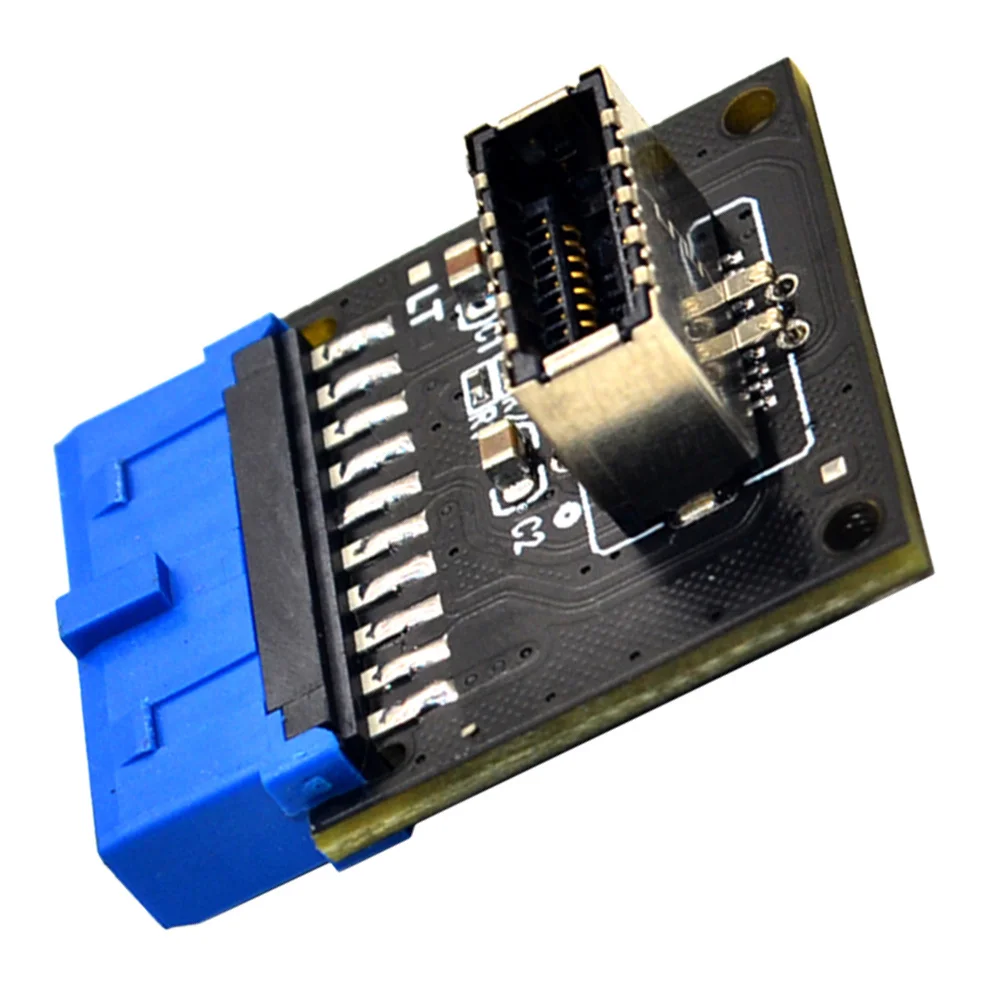 

Адаптер USB 3.0 (19-контактный) на Type-C (9-контактный) / 20-контактный, высокоскоростная передача данных, многофункциональный внутренний разъем для ПК