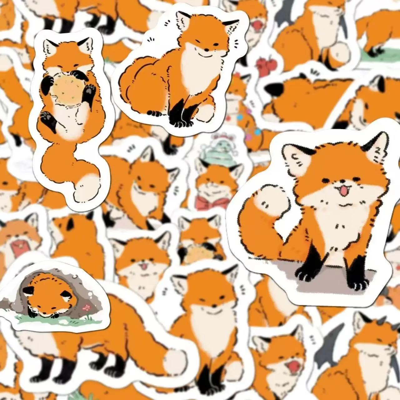 80 قطعة من ملصقات الثعلب اللطيفة الصغيرة - شارات كاواي صغيرة لأجهزة الكمبيوتر المحمول وزجاجة المياه وسجل القصاصات DIY هدايا ديكور صغيرة #5