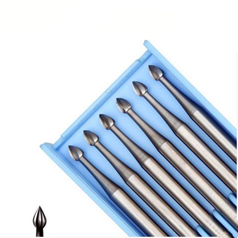 6PCS/SET Jewelry Setting Tools Round Steel Bur for Diamond inlaying