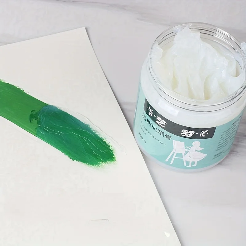 280Ml Acrylic Modeling Paste Transparent Texture Paste Three-Dimensional Easy-To-Build Texture Paste Suitable for Artistic