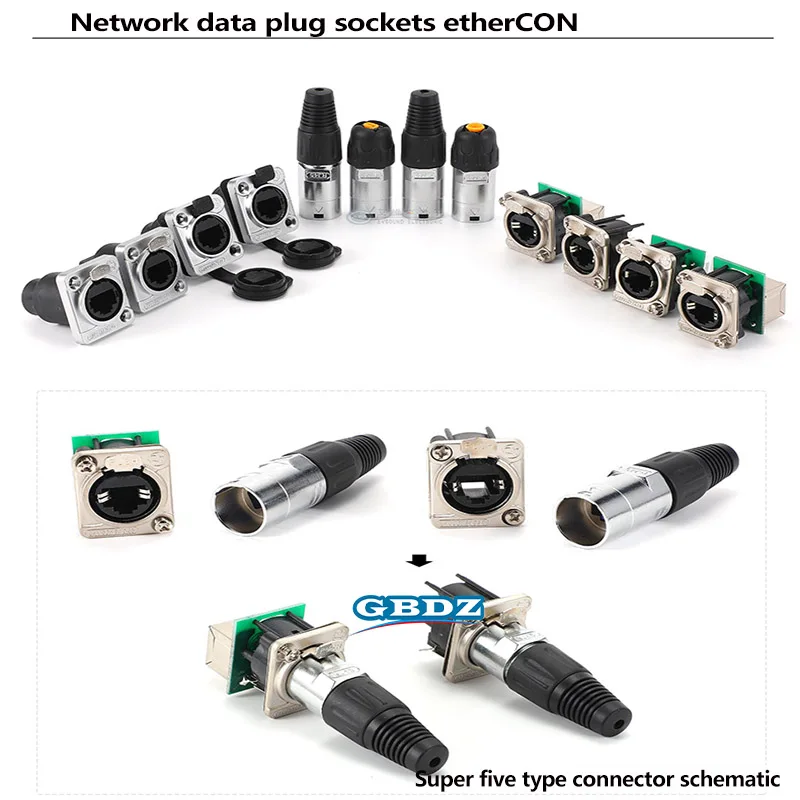 D-Type Module RJ45  CAT5E Network Docking Socket Connector Led Large Screen Network Data Transmission Connection SE8FDP Socket